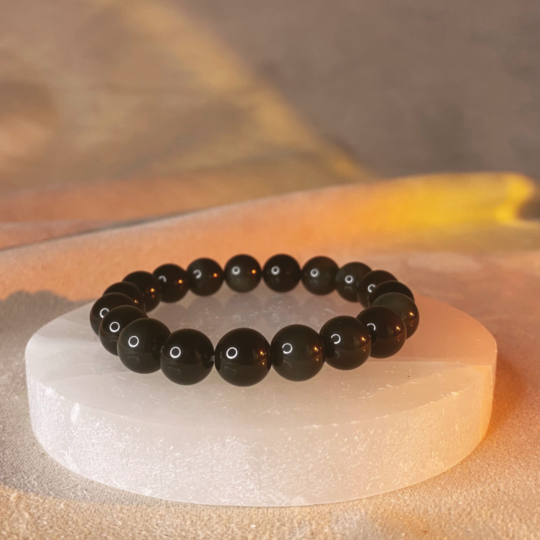 Obsidian Bracelet - Black or Gold
